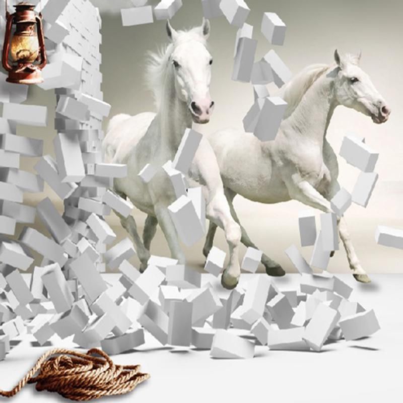 Horse Wall Murals wholesale 3d white horse wall murals wallpaper,canvas 3d horse Horse Wall Murals wholesale 3d white horse wall murals wallpaper,canvas 3d horse