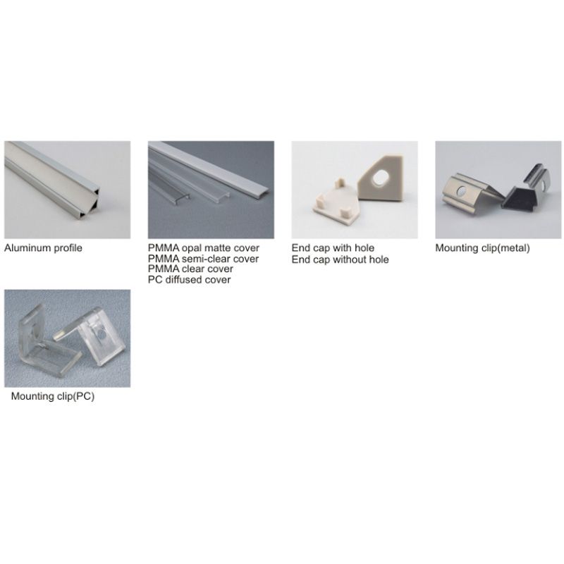 Compre 50 X 1M Sets / Lote Perfil De Aluminio Led De Ángulo De 30