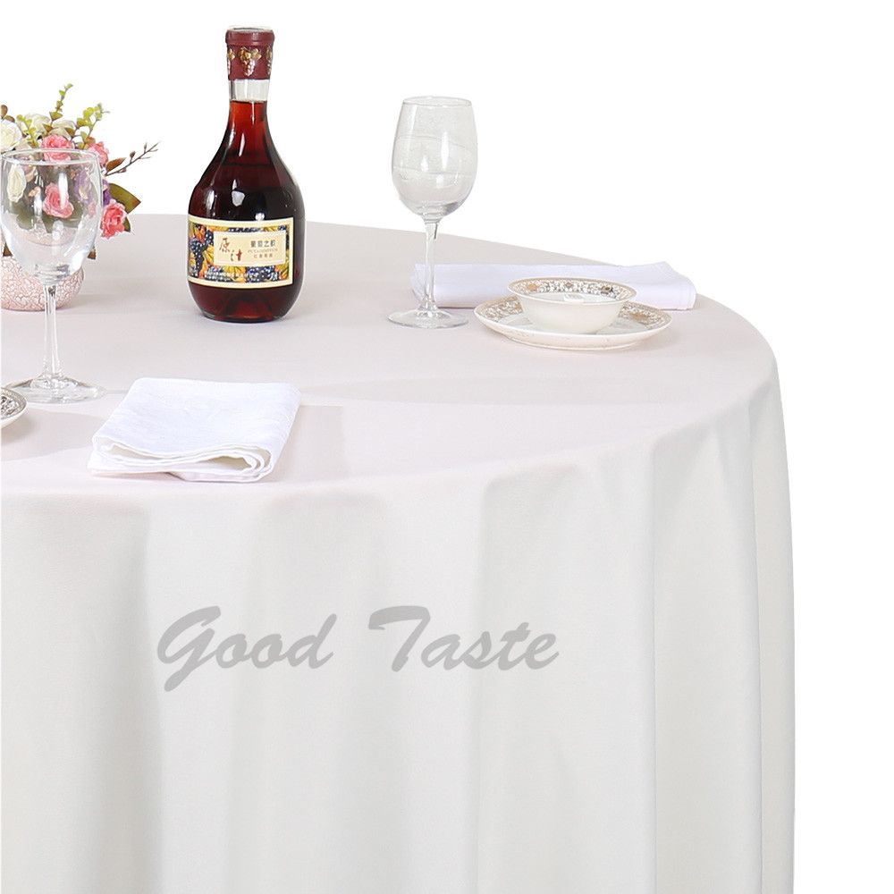 120inch Table Cloth For Dining Polyester Seamless Machine 120inch Table Cloth For Dining Polyester Seamless Machine Washable Round Wedding Marriage Black Tablecloth Gray Tablecloths