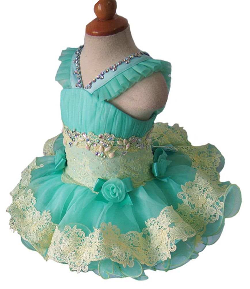 Details about   Lnfant toddle Kids MiNi party Pageant Dress Cupcake Ball Gowns Custom Size 2-14