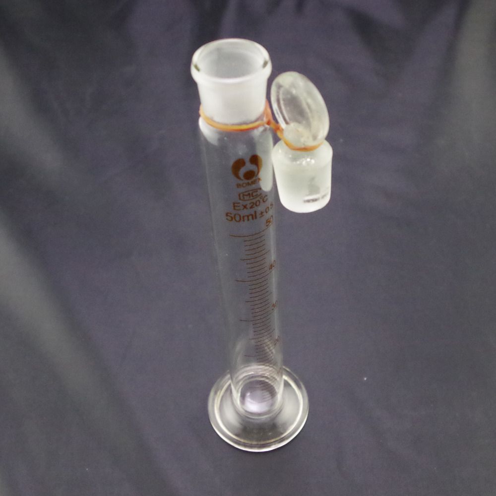 2019 Wholesale Graduated Cylinder With Stopper Measuring 50ml Lab Glass