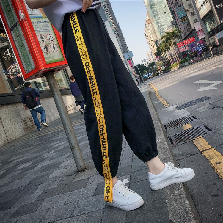 2019 Off White Pants Men Women High Quality Army Military Off White Pants V Hip Hop Skateboard ...