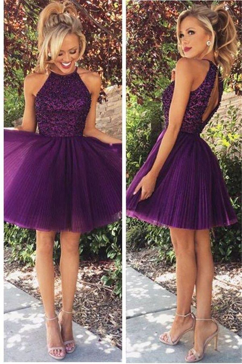 purple homecoming dresses 2019
