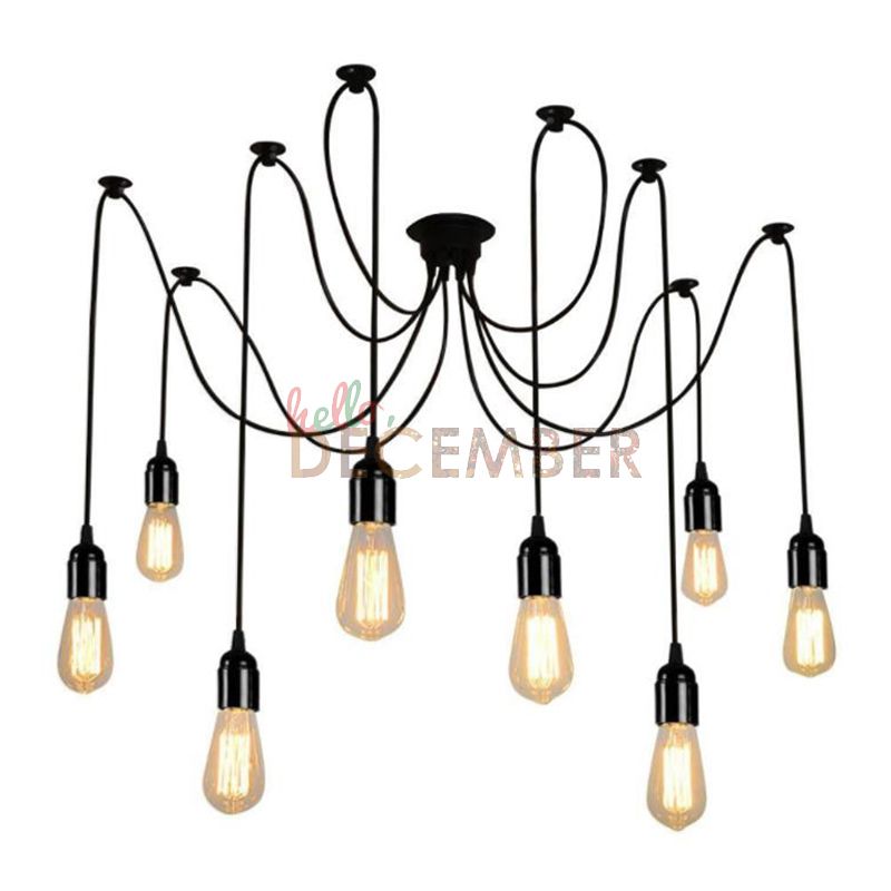 Diy Vintage Led Pendant Lights 6 8 10 12 14 16 18 20 22 Head Diy Vintage Led Pendant Lights 6 8 10 12 14 16 18 20 22 Head Ceiling Light Chic Chandelie Lamp Contemporary