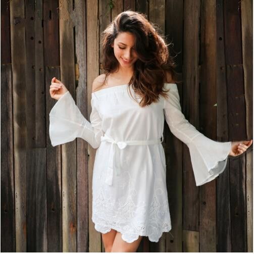 off white bohemian dress