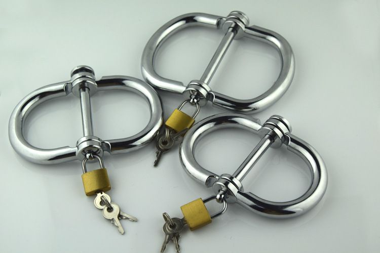 In Stock Heavy Chastity Devices Cross Locking Bracelet Restraint Slave
