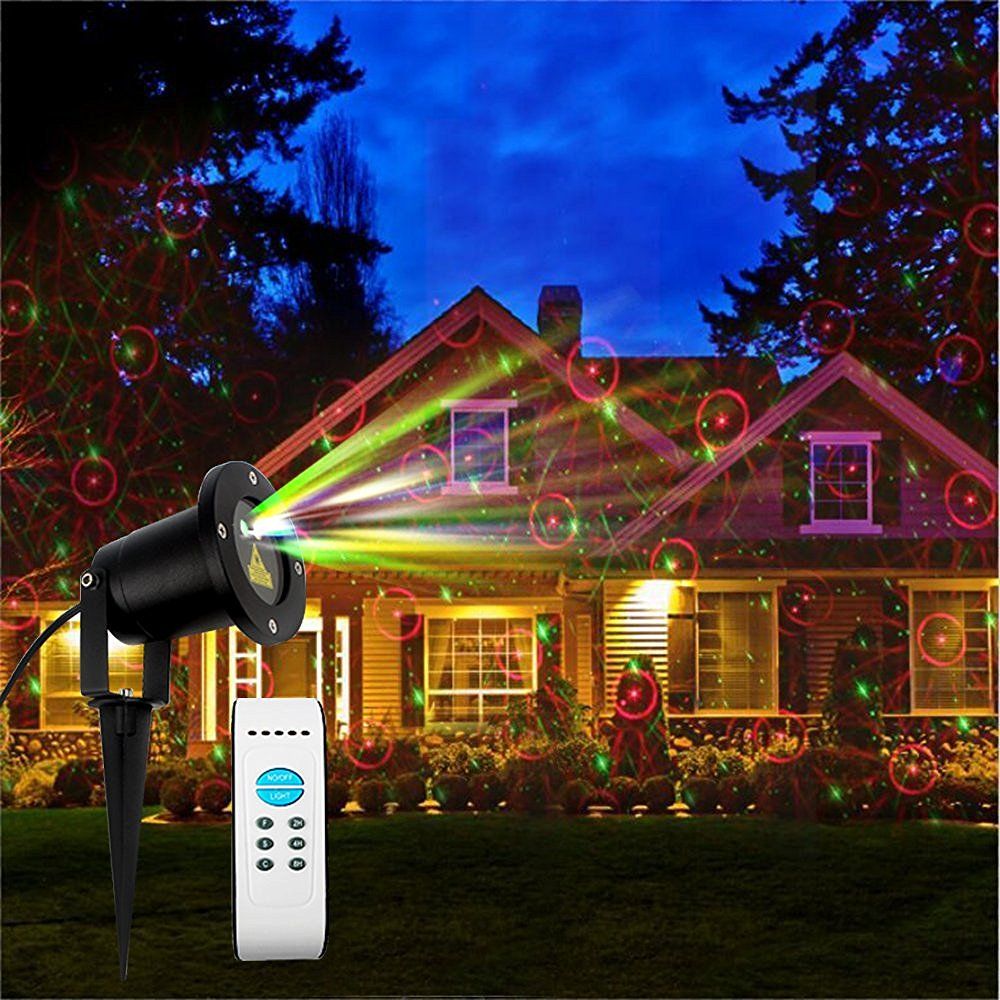 Wholesale Laser Light Waterproof Moving Red&Green Romantic Laser Light Landscape Spotlights For Christmas Decoration Outdoor Garden Lighting Smart Smart