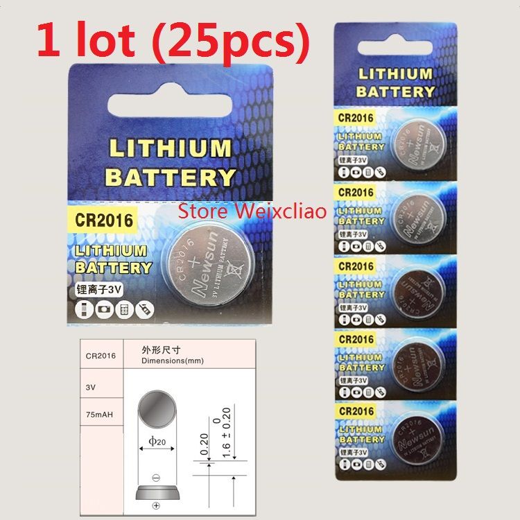 1 lotto CR2016 3V batteria agli ioni di litio pulsante a bottone CR 2016 3 Volt batterie agli ioni di litio Spedizione gratuita