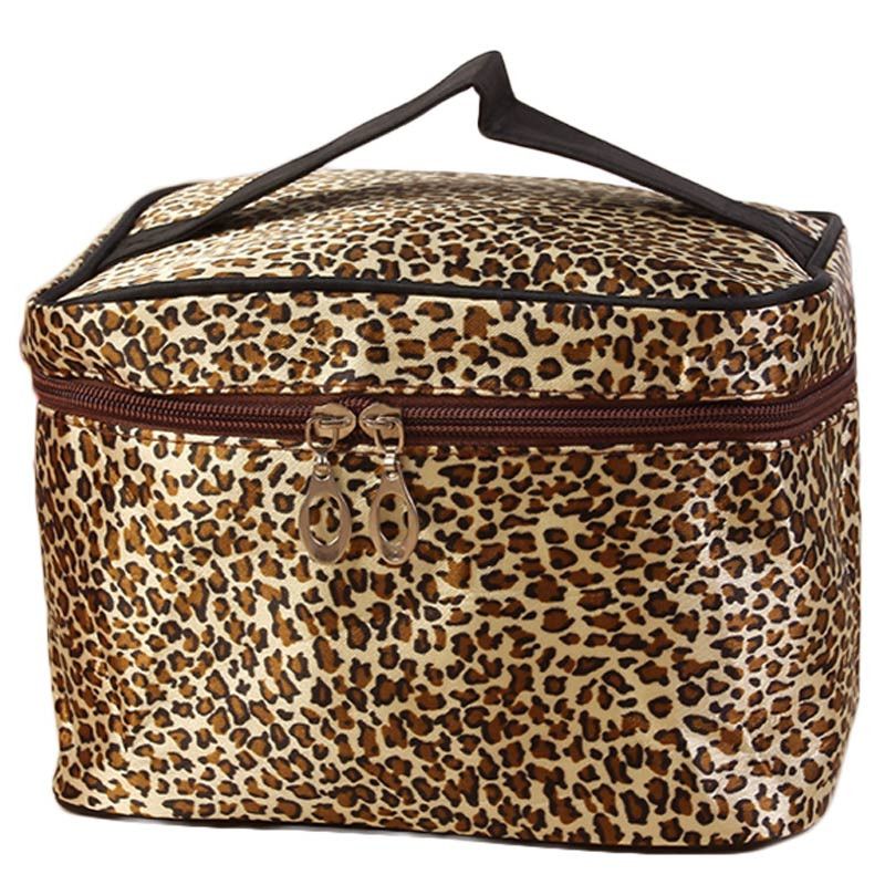 2019 Wholesale Make Up Bags Cosmetic Bag Leopard Print Travel Women Makeup Bag Toiletry ...