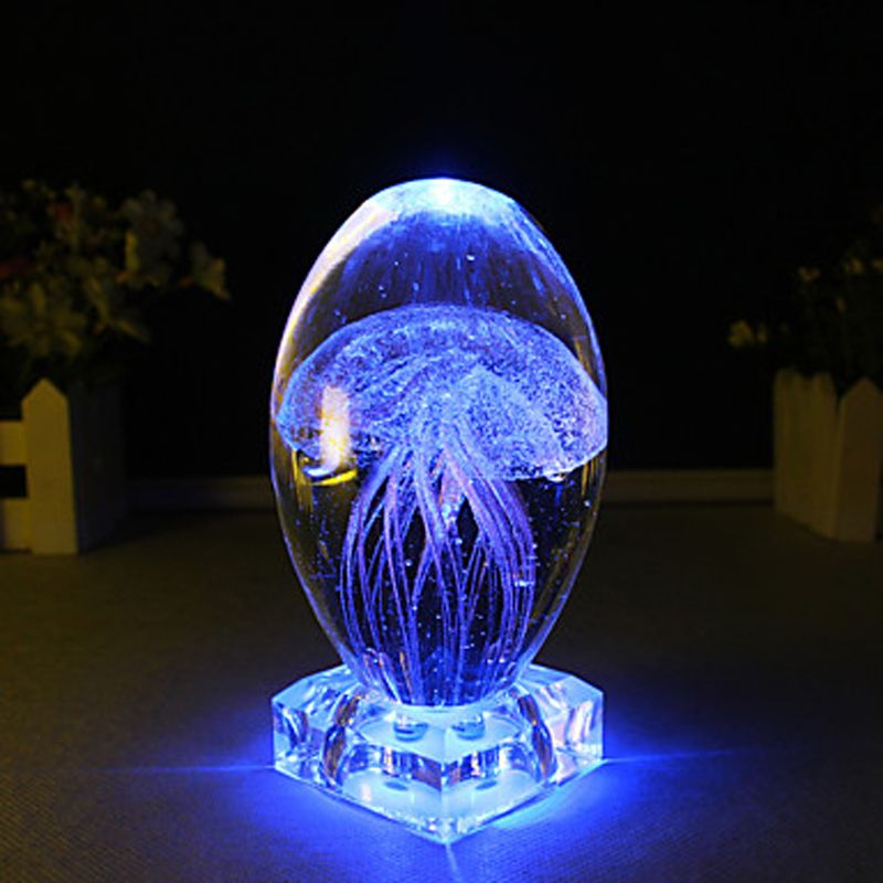 2019 Whole Novel Colorful Led Night Light Crystal Crafts Small 2019 Whole Novel Colorful Led Night Light Crystal Crafts Small Lamp Table Wedding Birthday Gifts Luminous Jellyfish From Hogon