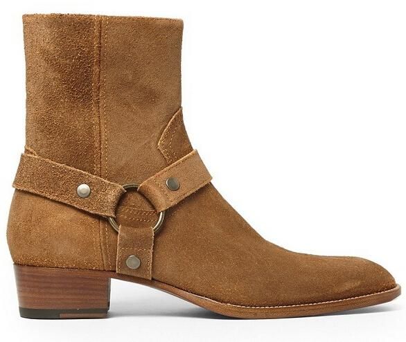 wyatt harness boots in suede