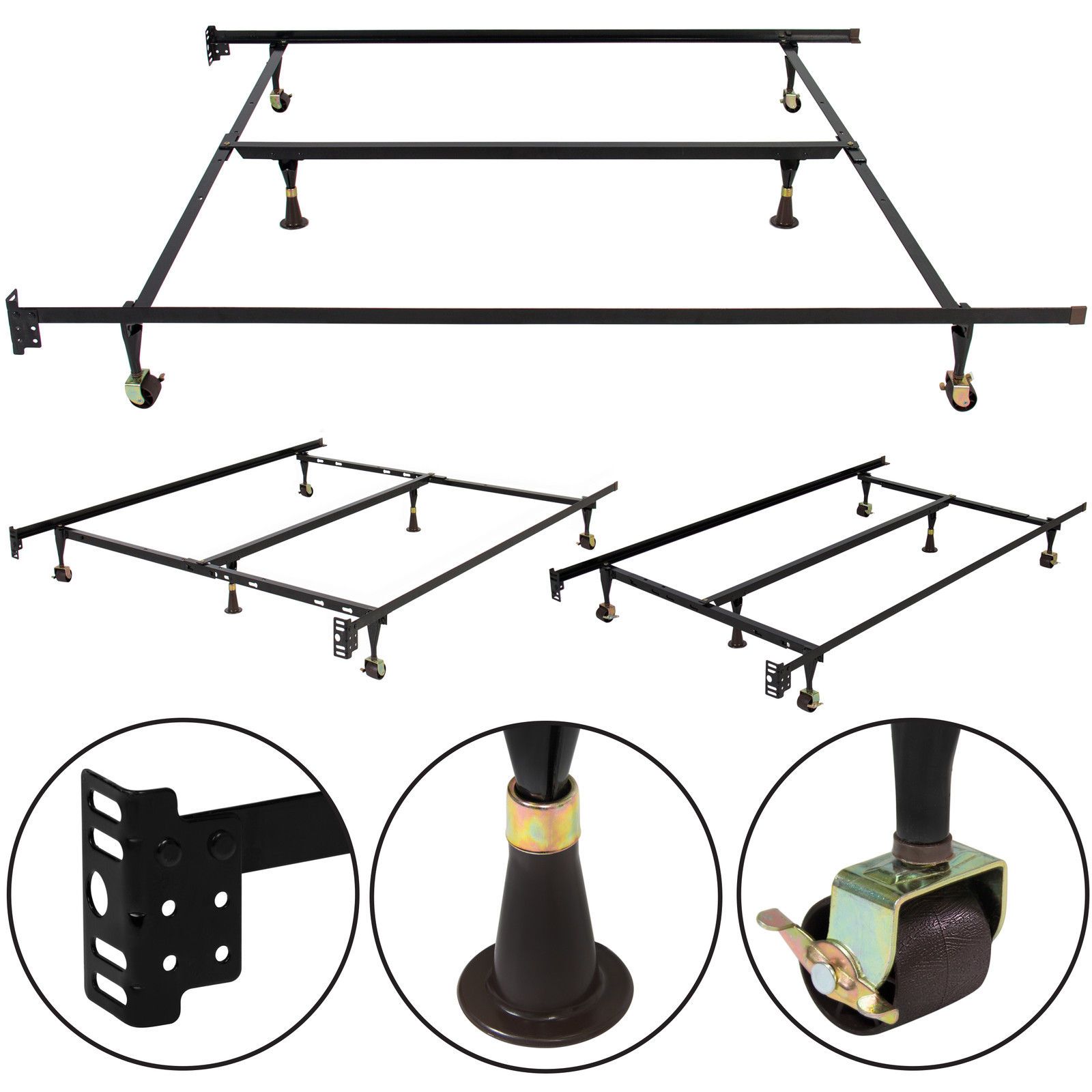 Metal Bed Frame Adjustable Queen Full Twin Size W Center Support Metal Bed Frame Adjustable Queen Full Twin Size W Center Support With 42 29 Piece On Dhmakepossible S
