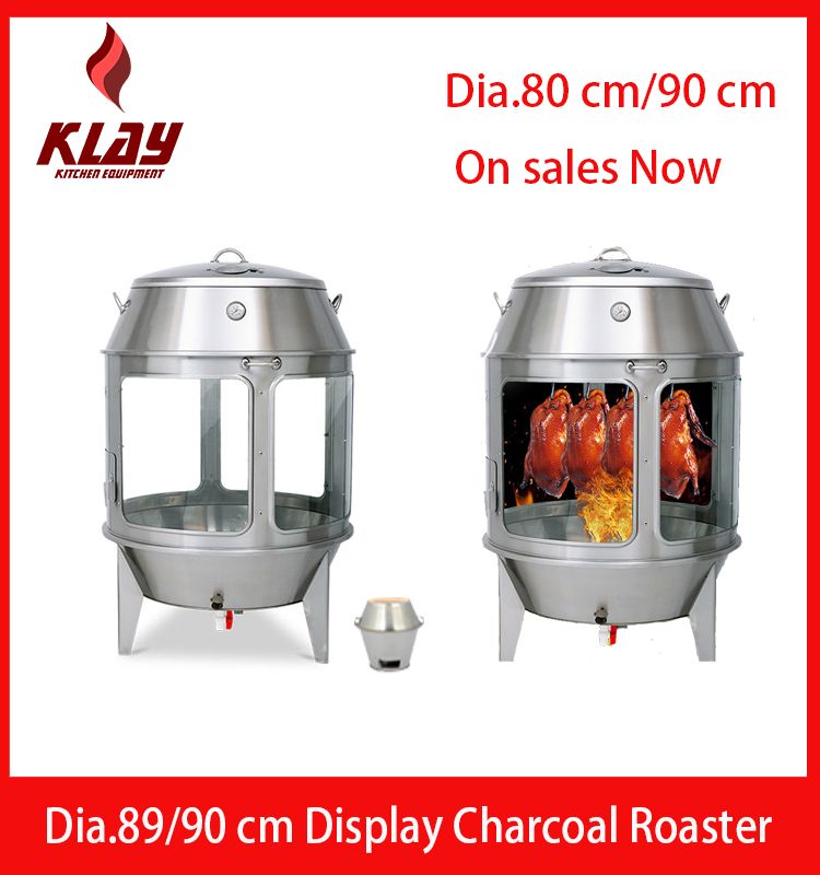 2019 Commercial Charcoal Oven Glass Duck Roaster Chinese Vertical Grill