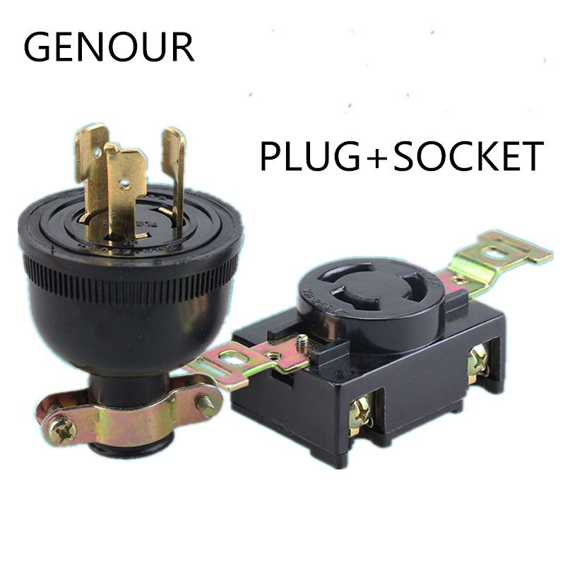 2019 One Set LocK Socket Plug For 2KW 3KW 5KW Gasoline Generator Accessories,General Socket For