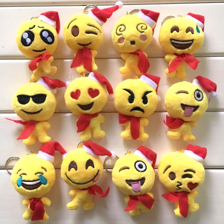 Emoji Cartoon Smiley Emoticon Soft Plush Toys Christmas Doll Gift Key