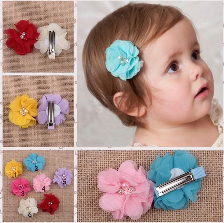 baby flower hair clips