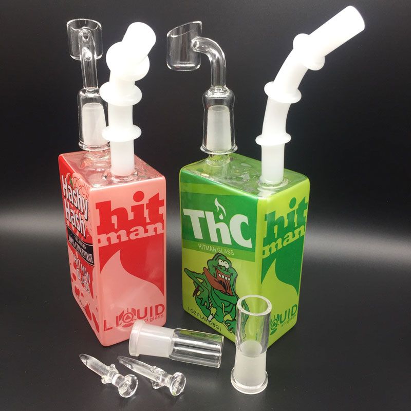 Discount Glass Juice Box Dab Oil Rigs Bongs 7.5 Inch Liquid Sci Glass