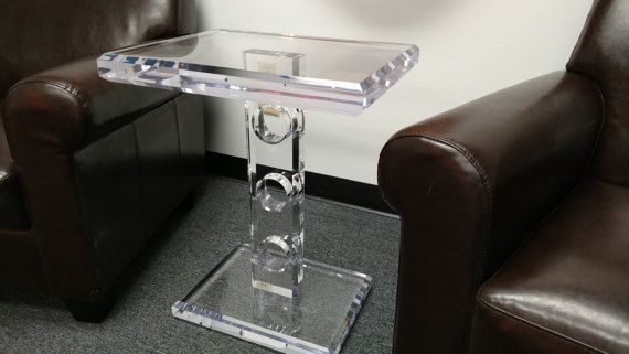 Clear Lucite End Side Desk Acrylic Custom Circle Cut Out Table Clear Lucite End Side Desk Acrylic Custom Circle Cut Out Table Outdoor Small Coffee