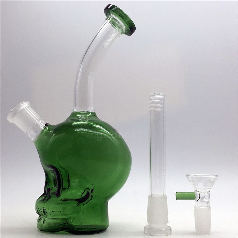 2019 Authentic Skull Glass Bong With Bowl And Downstem Dome Oil Rigs