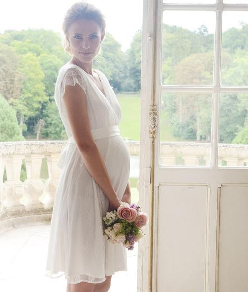 short wedding dresses for pregnant brides