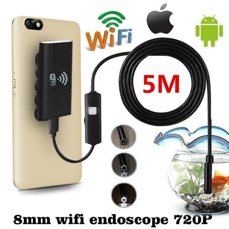 2018 5m, USB Endoscopy Camera Waterproof LED Search Endoscope Snake