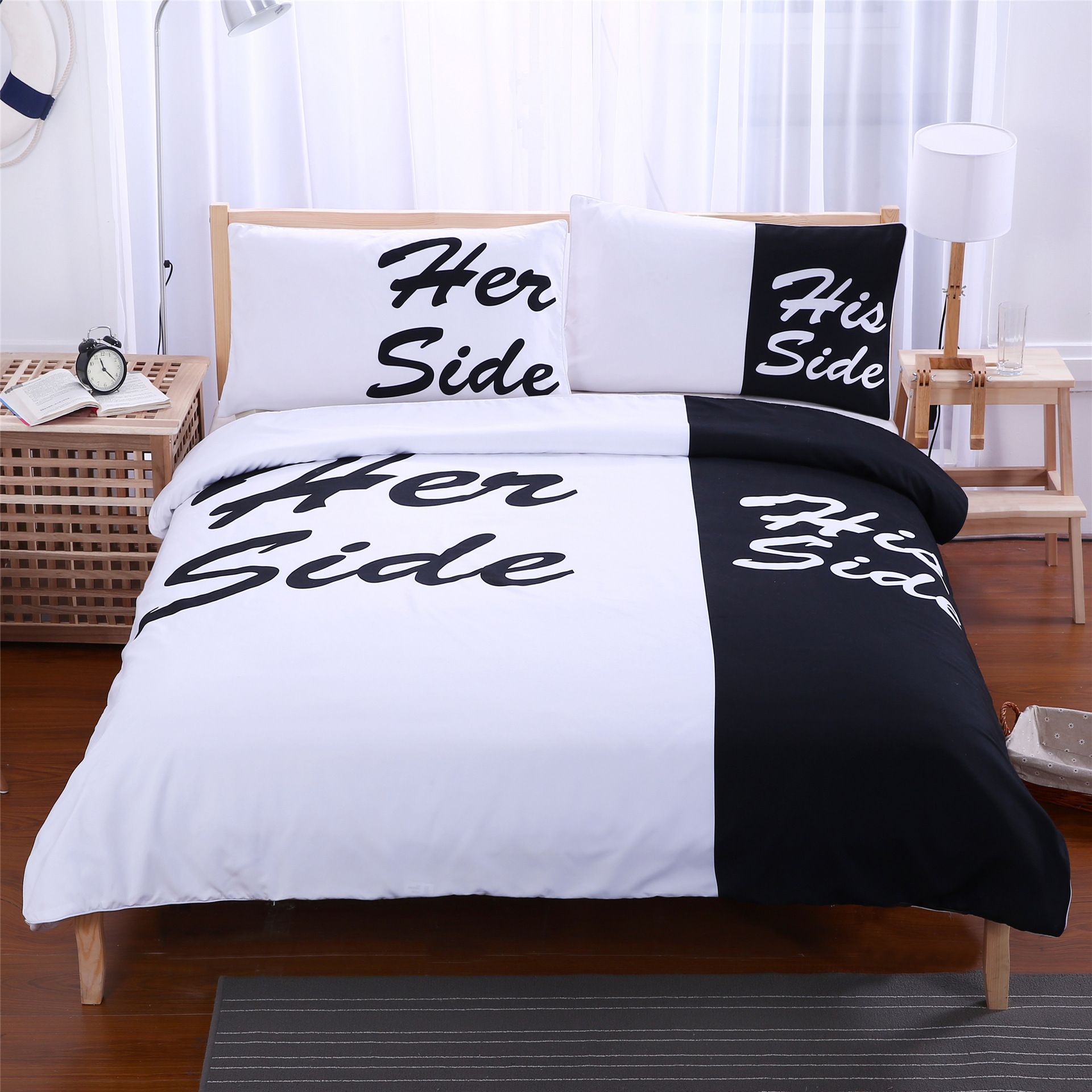 Großhandel Ihre Seite Seine Bettwäsche Sets Twin Full Großhandel Ihre Seite Seine Bettwäsche Sets Twin Full Queen King Size Paar Doppelbett Blackwhite Paare Bettbezug Von Seacast 47 01 Auf De