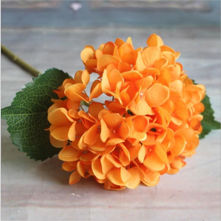 Parti Fournitures Hydrangea artificielle Tête de fleur 47cm Fake Silk simple Simple Touch Hydrangeas 8 couleurs pour pièces de mariage