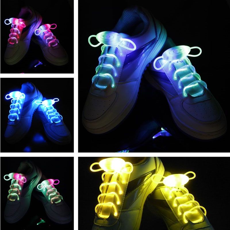 2020 2017New Light Up LED Shoelaces Fashion Flash Disco Party Glowing ...