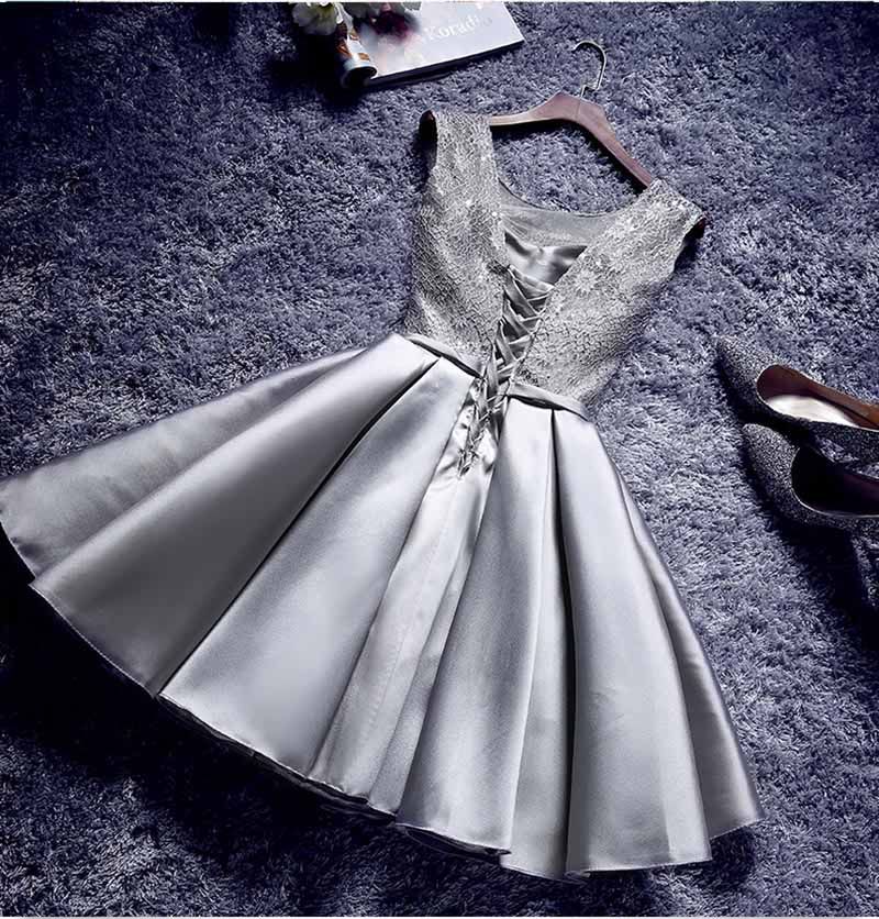 Champagne Burgundy Silver Cheap Short Bridesmaid Dresses