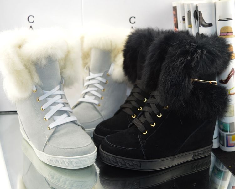high top fur sneakers