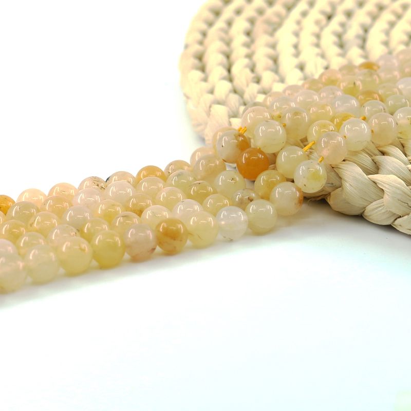 Fashion Jewelry 4-6-8-10mm Rose Jade Round Gemstone Loose Beads 15/"