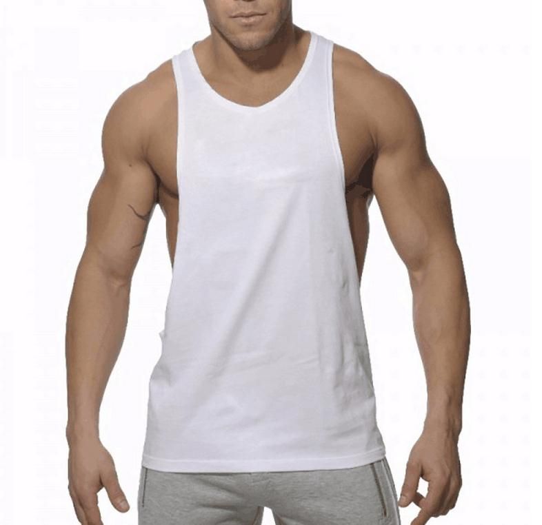 Plain Gym Tank Top Men Singlet Bodybuilding Stringers Sleeveless ...