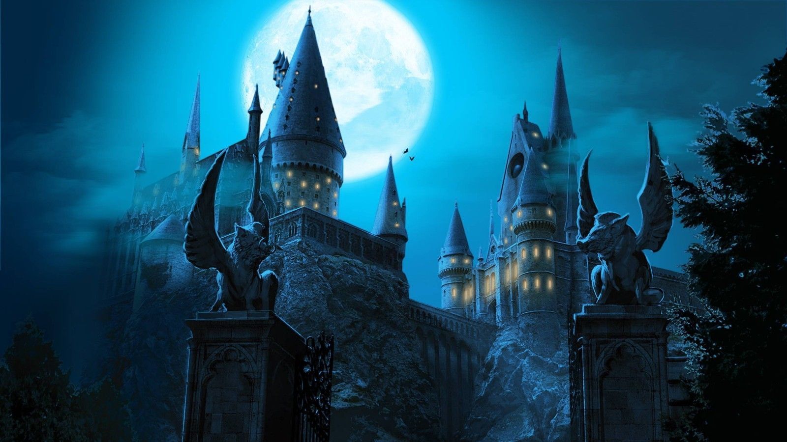 2019 7x5ft night time moon sky harry potter hogwarts rocks castle