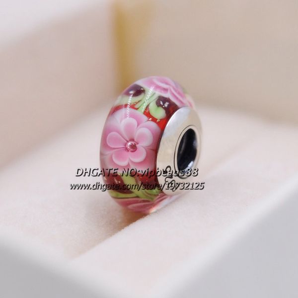 pandora murano glass flower