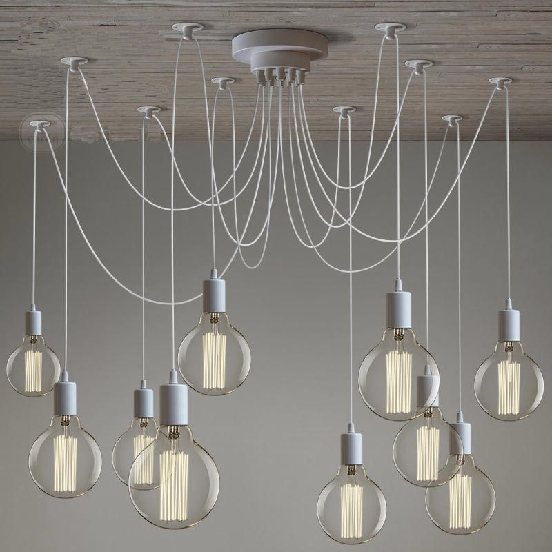 Mordern Nordic Retro Edison Bulb Pendant Light Vintage Loft Antique Mordern Nordic Retro Edison Bulb Pendant Light Vintage Loft Antique Adjule Diy E27 Art Spider Ceiling Lamp Fixture Brass Lighting Home
