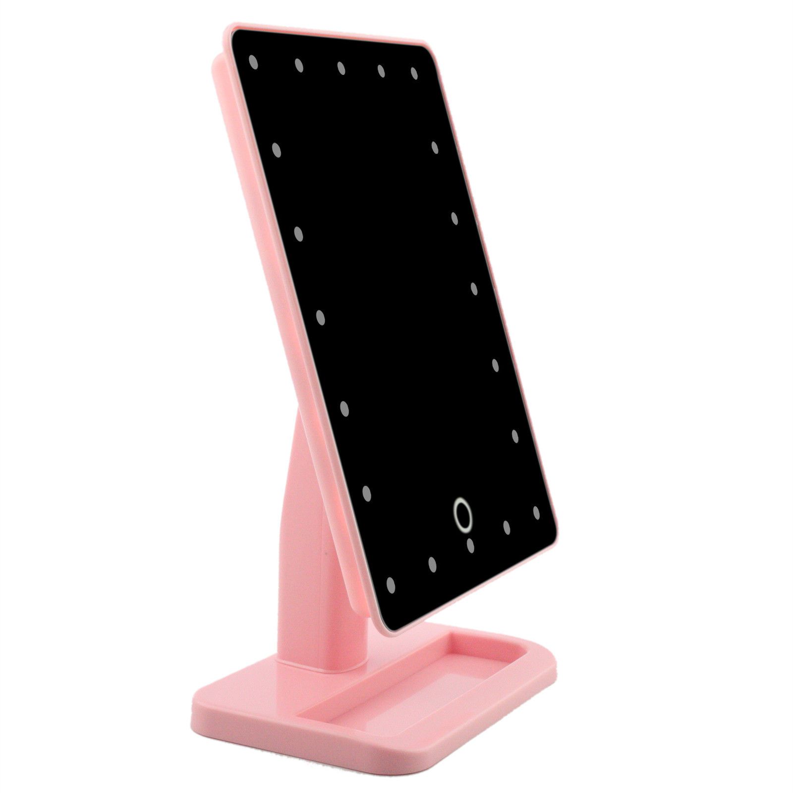 2018 Free Led Lighted Desktop Makeup Mirror With 20led Cosmetic Big Magnifier