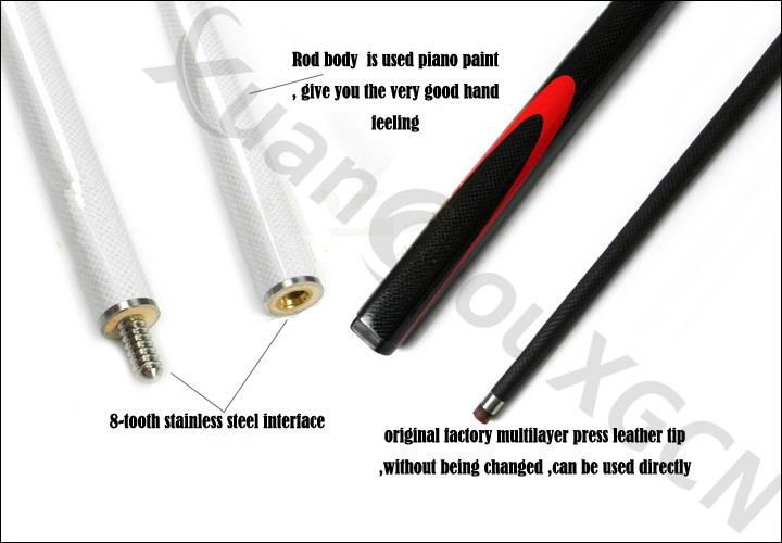 2020 Carbon Professional 1/2 Jointed Billiard Cues Stick Snooker
