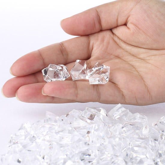 25*18 MM Wedding Favor Party Transparent Acrylic Crystal Gem Stone Ice ...