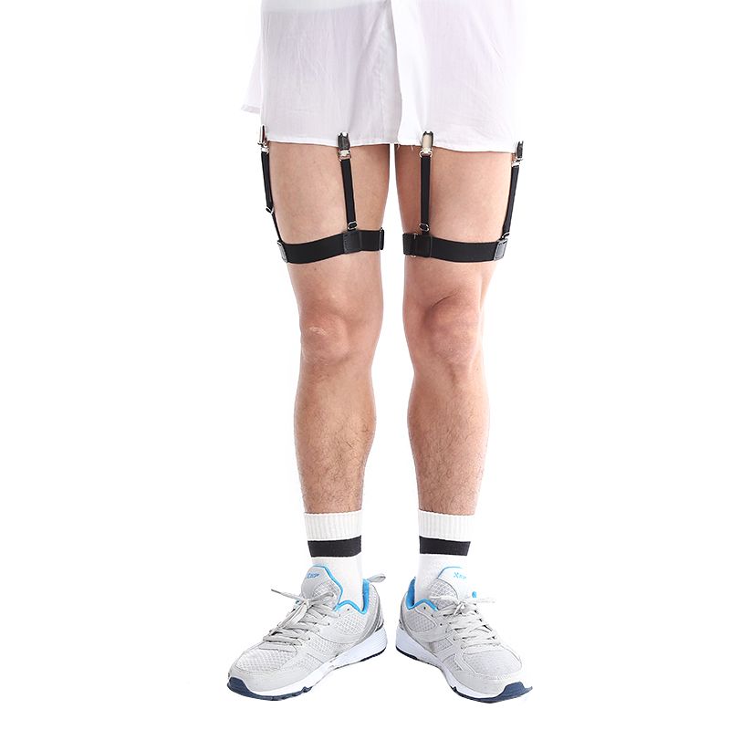 Punk Mens Shirt Stays Garters Suspender Braces For Shirts Gentleman Leg