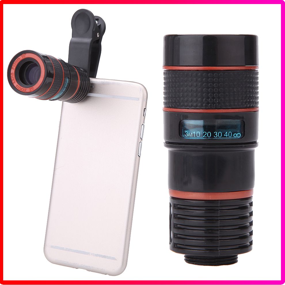 2019 Universal 8X Optical Zoom Mobile Phone Telescope Zoom Camera Lens