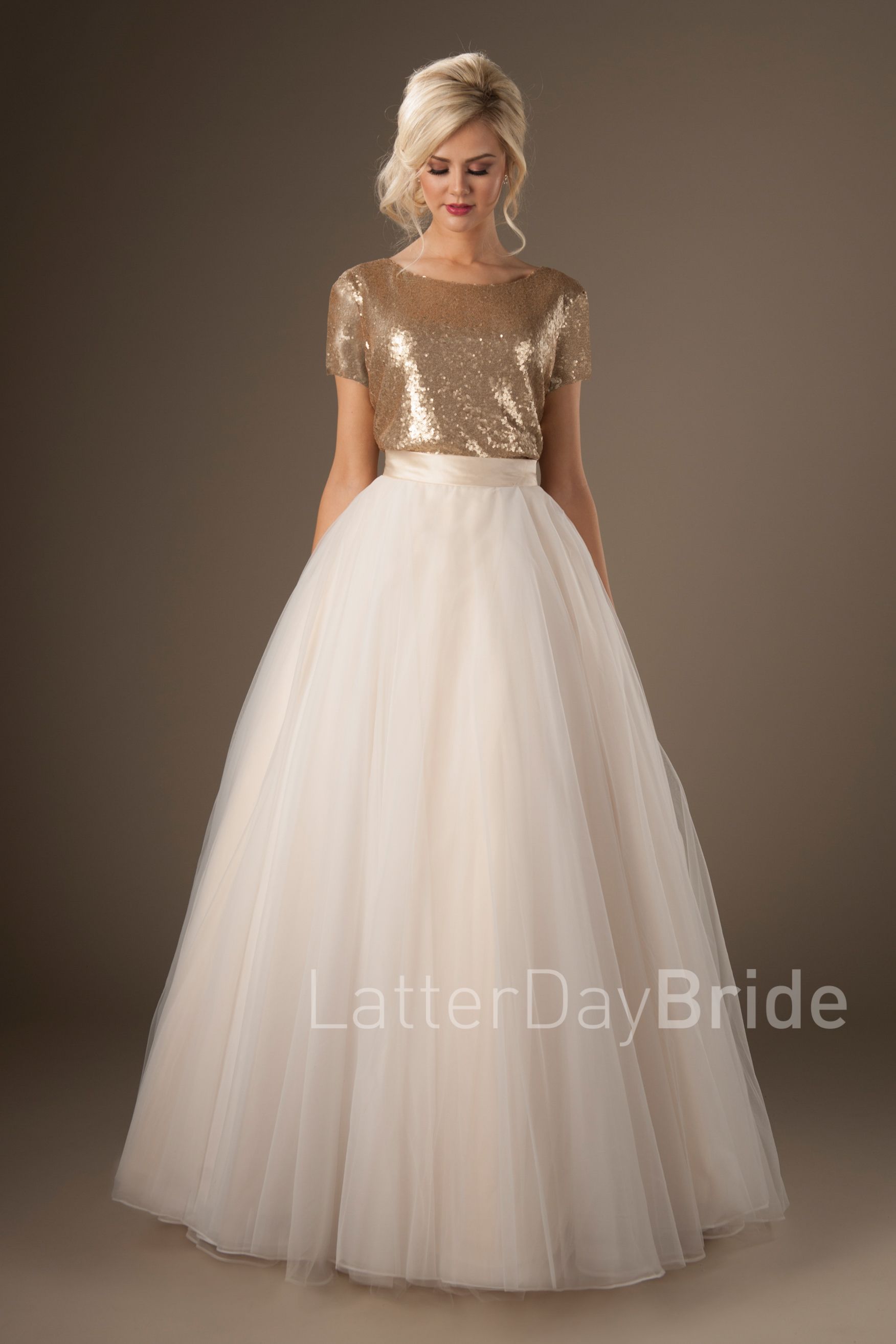 Sequin Top Wedding Dresses