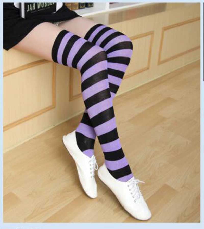 New Striped Knee High Socks For Big Girls Adult Japanese Style Zebra Thigh High Socks Spring Stockings Christmas Halloween Online Socks Purchase Popular New Striped Knee High Socks For Big Girls Adult Japanese Style Zebra Thigh High Socks Spring Stockings Christmas Halloween Online Socks Purchase Popular