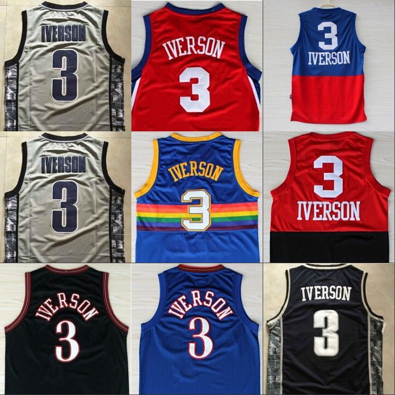 allen iverson black and white jersey