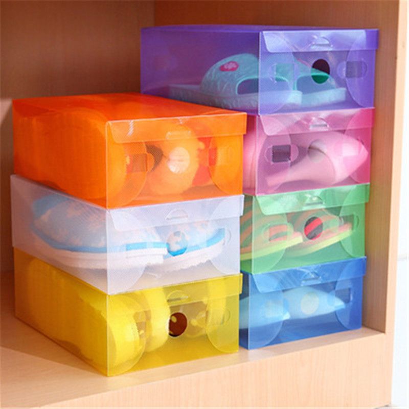 2020 New Transparent Shoebox With Lid Clear Plastic Shoe Clamshell