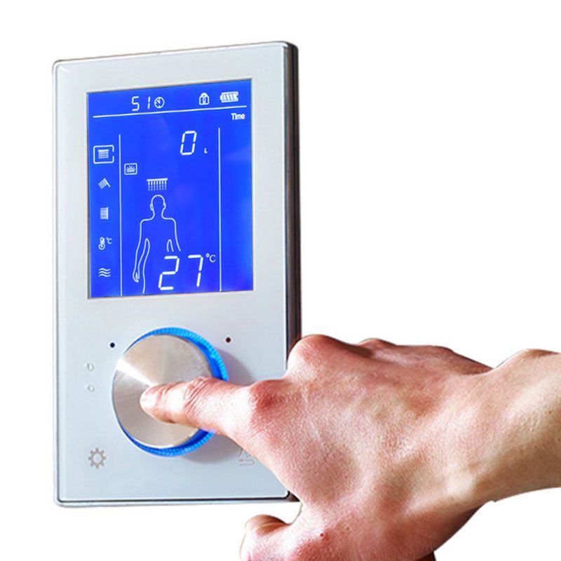 Discount 2017 Digital Valve Shower Controller 3 Ways LED Touch Screen Control Thermostat Display