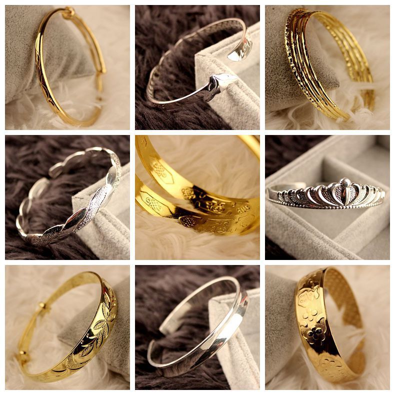 Acheter Bracelet En Or 18 Carats Bracelet En Acier Inoxydable Or Bracelet Manchette Amour Bracelet Femmes Bijoux De Mariage En Cristal Ouvert De $1.23 Du