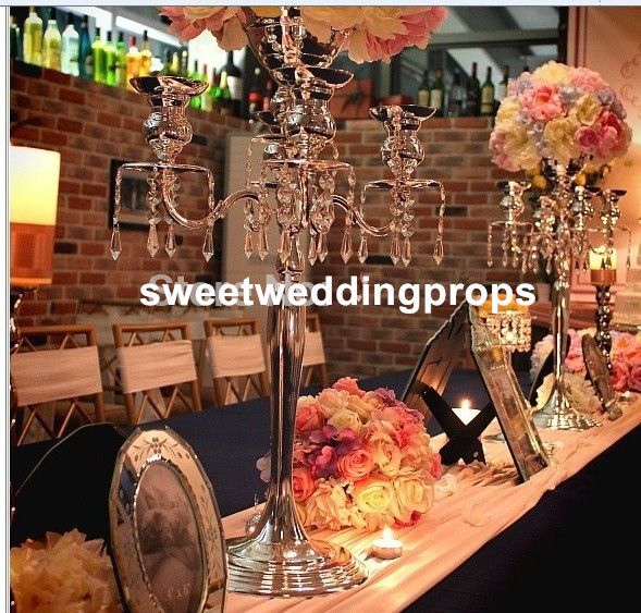 Home Decor Table Centerpieces Clear Crystal Glass Vase For Flower