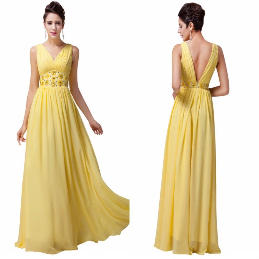 Deep yellow bridesmaid dresses
