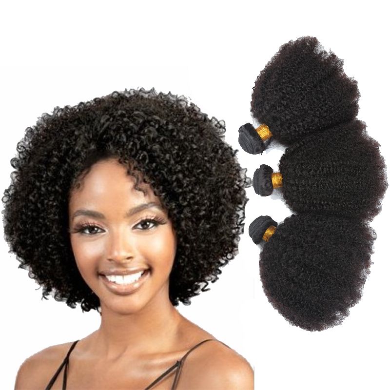 8A Brazilian 4a 4b 4c Afro Kinky Curly Clip in Human Hair Extensions