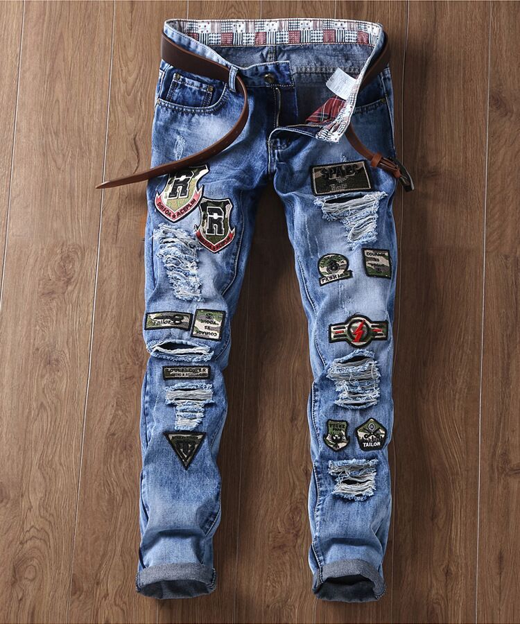 men's ripped distressed jeans